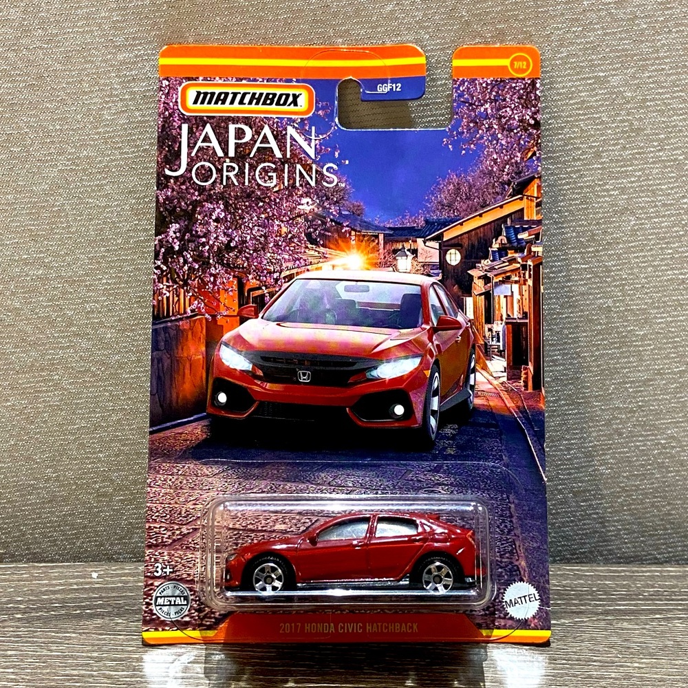 MATCHBOX 2017 Honda Civic Hatchback Red 7/12 Japan Origins Diecast Car